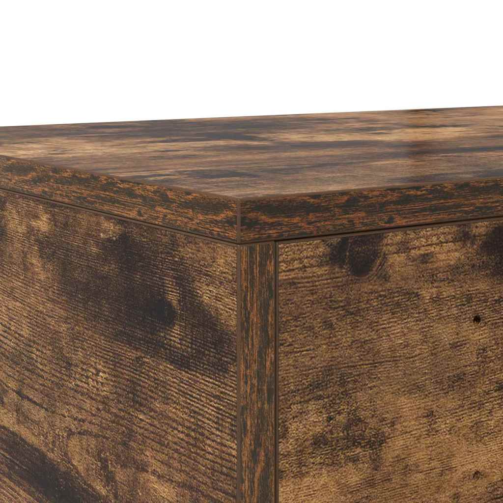 vidaXL Συρτάρια κρεβατιού Καπνιστό Δρύς 135 x 36,5 x 16,5 εκ