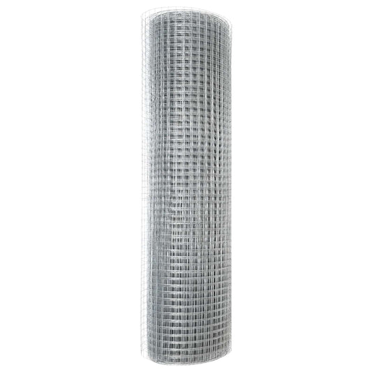 vidaXL Συγκολλητός φράχτης από σύρμα Ασημί 0.8 x 10 m