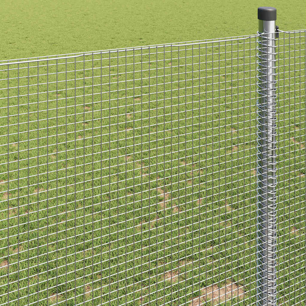 vidaXL Συγκολλητός φράχτης από σύρμα Ασημί 1.6 x 10 m Ατσάλι