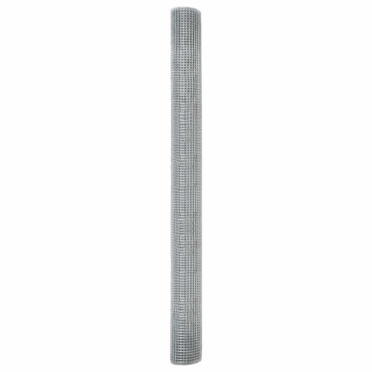 vidaXL Συγκολλητός φράχτης από σύρμα Ασημί 1.6 x 10 m