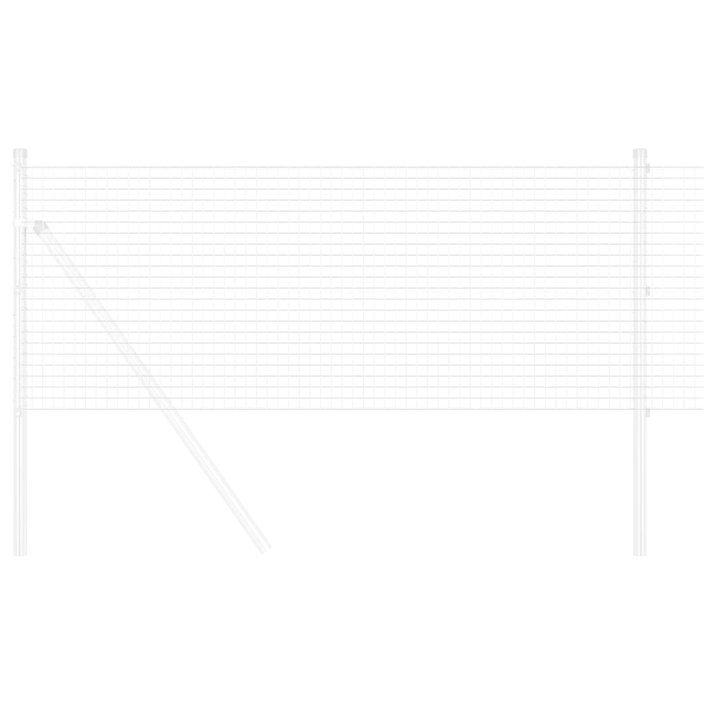 vidaXL Συγκολλητός φράχτης από σύρμα Ασημί 0.8 x 25 m