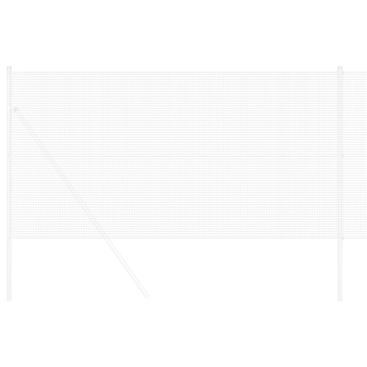 vidaXL Συγκολλητός φράχτης από σύρμα Ασημί 1.2 x 25 m