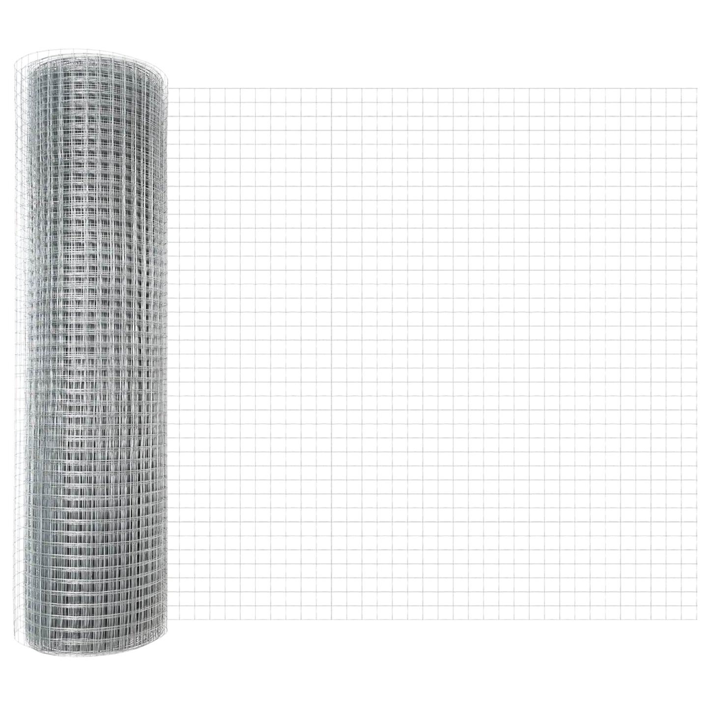 vidaXL Συγκολλητός φράχτης από σύρμα Ασημί 0.4 x 50 μ.