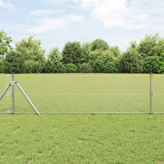 vidaXL Συγκολλητός φράχτης από σύρμα Ασημί 0.5 x 50 μ.