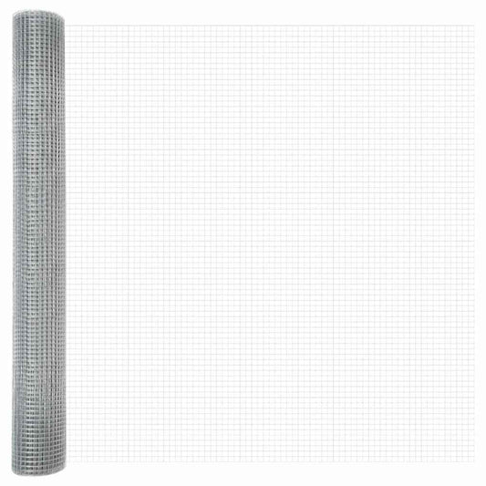 vidaXL Συγκολλητός φράχτης από σύρμα Ασημί 1 x 50 m Ατσάλι