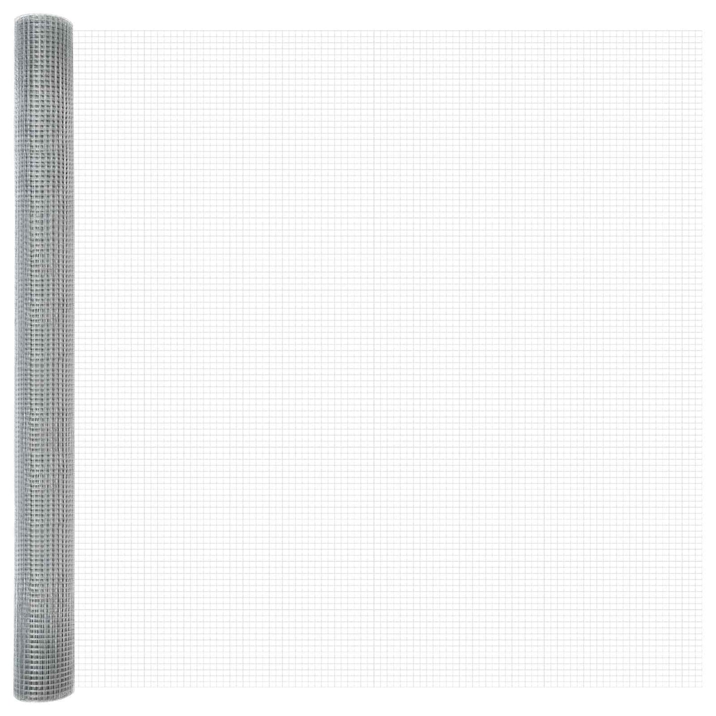 vidaXL Συγκολλητός φράχτης από σύρμα Ασημί 1.5 x 50 m
