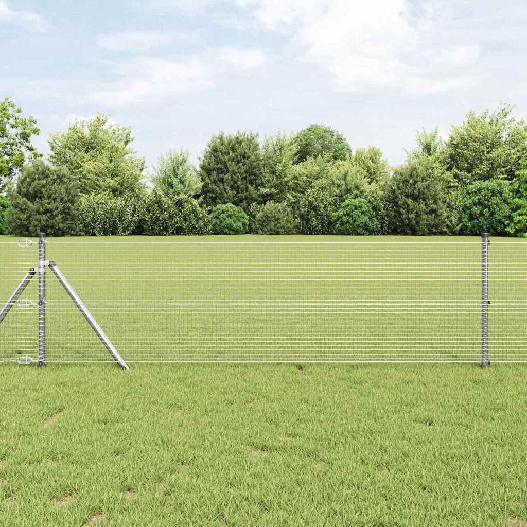 vidaXL Συγκολλητός φράχτης από σύρμα Ασημί 0.4 x 100 μ