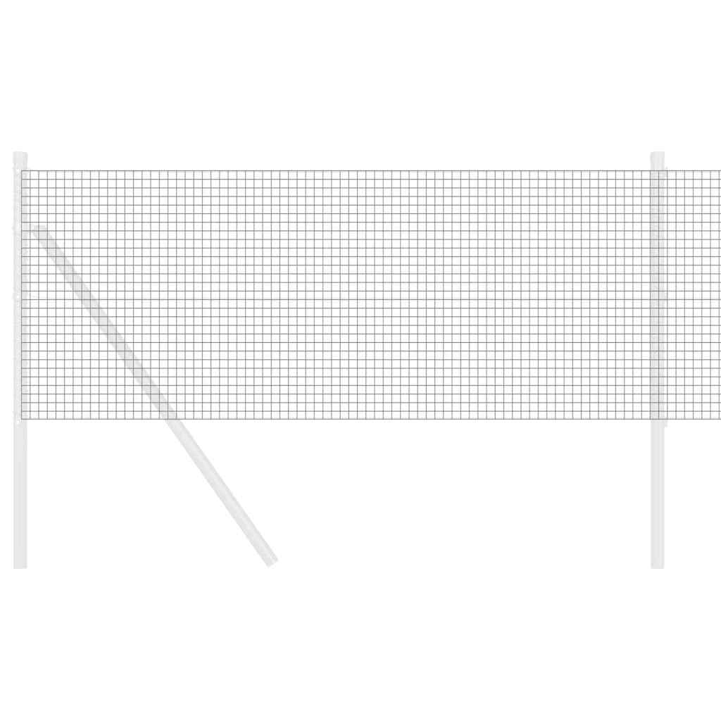 vidaXL Συγκολλητός φράχτης από σύρμα Γκρι 0.4 x 25 μ Ατσάλι
