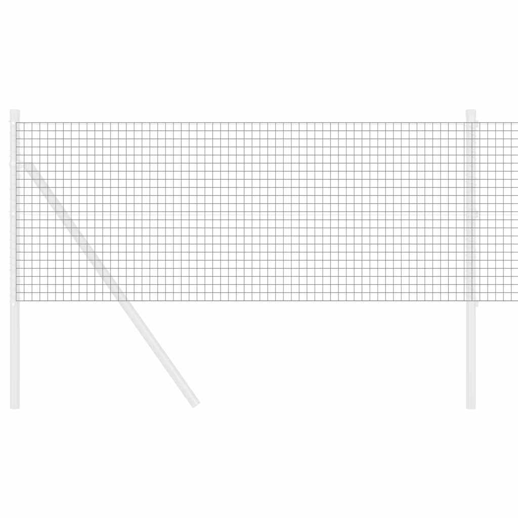 vidaXL Συγκολλητός φράχτης από σύρμα Γκρι 0.4 x 25 μ Ατσάλι