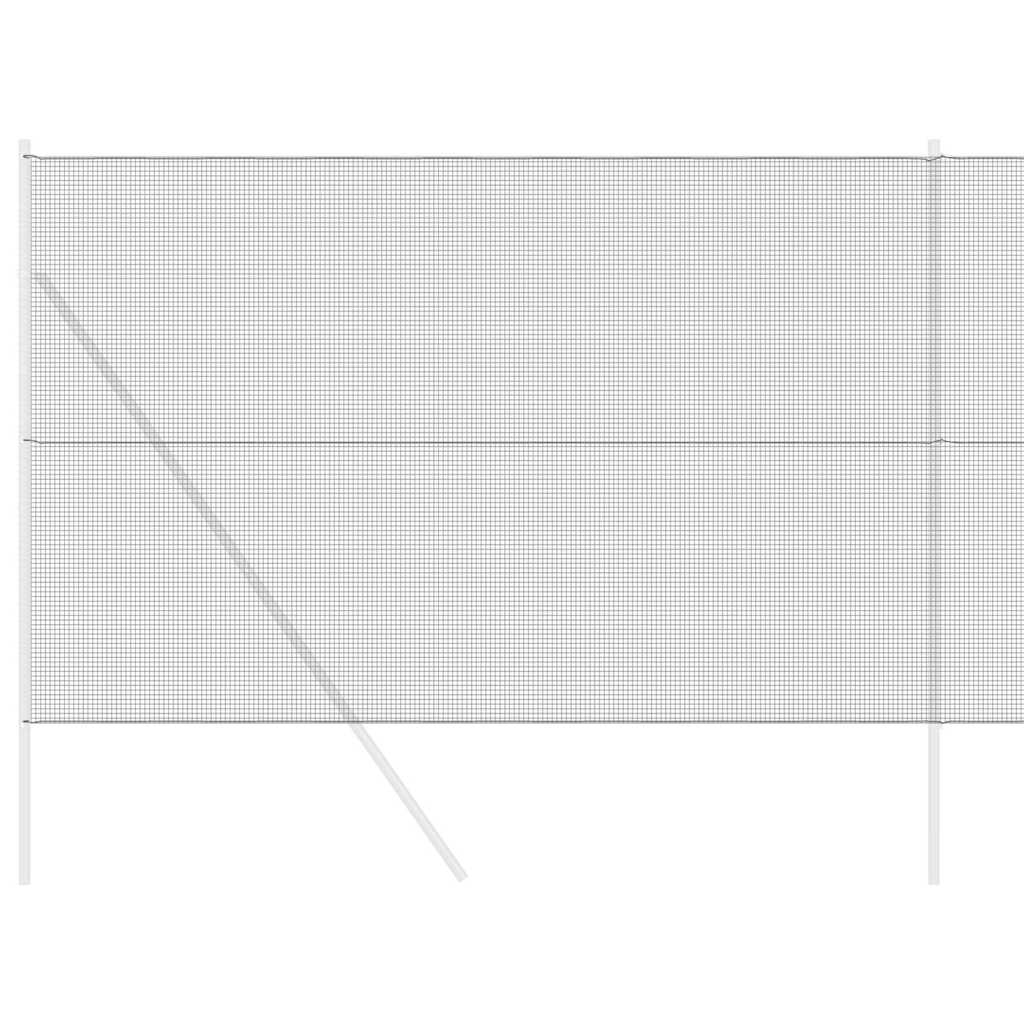 vidaXL Συγκολλητός φράχτης από σύρμα Γκρι 1.6 x 25 m Ατσάλι