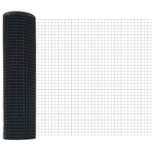 vidaXL Συγκολλητός φράχτης από σύρμα Γκρι 0.5 x 50 μ. Ατσάλι