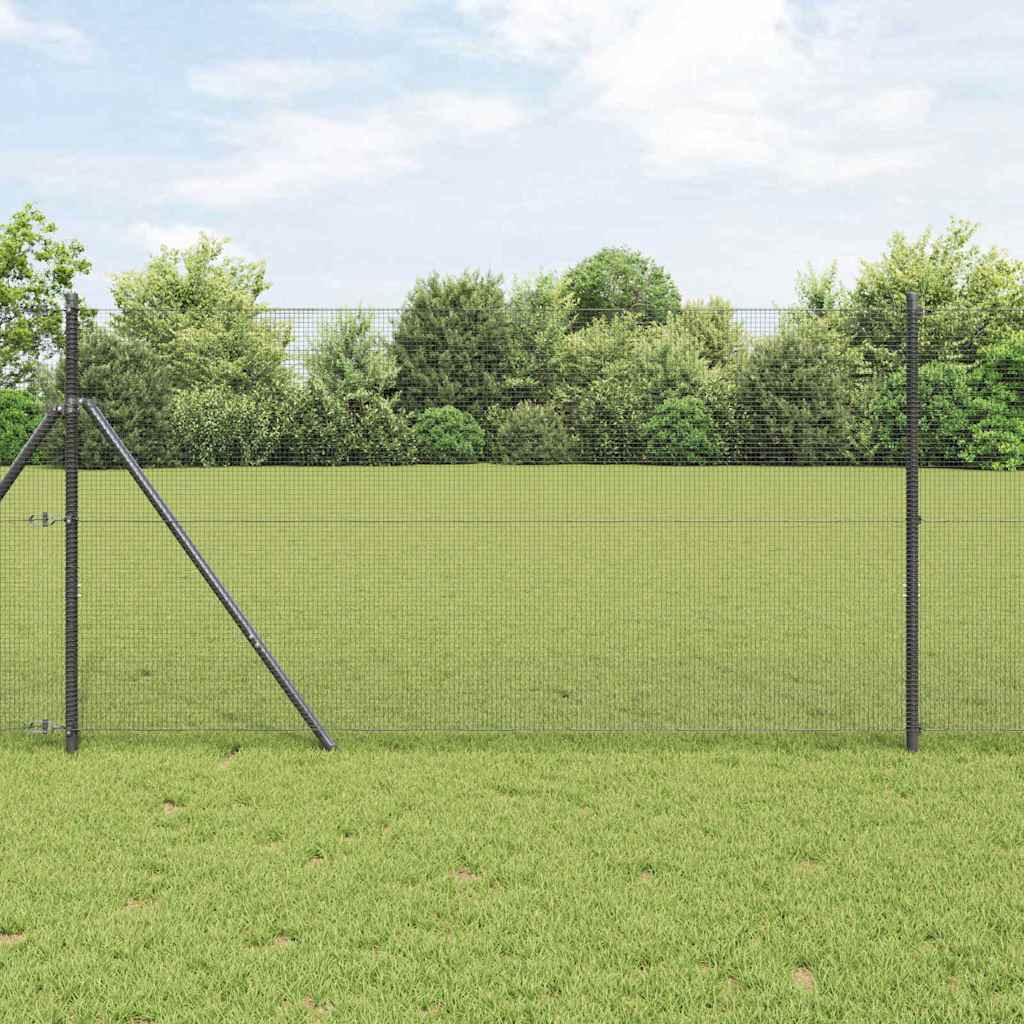 vidaXL Συγκολλητός φράχτης από σύρμα Γκρι 1.2 x 50 m