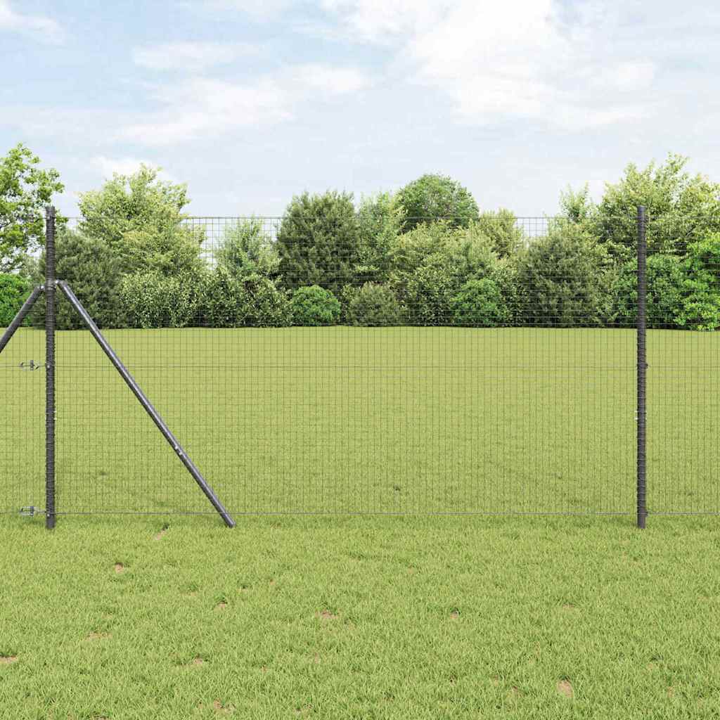 vidaXL Συγκολλητός φράχτης από σύρμα Γκρι 1.4 x 50 m Ατσάλι