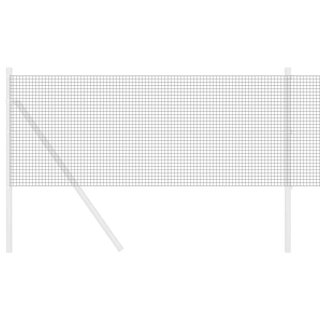 vidaXL Συγκολλητός φράχτης από σύρμα Γκρι 0.5 x 100 μ Ατσάλι