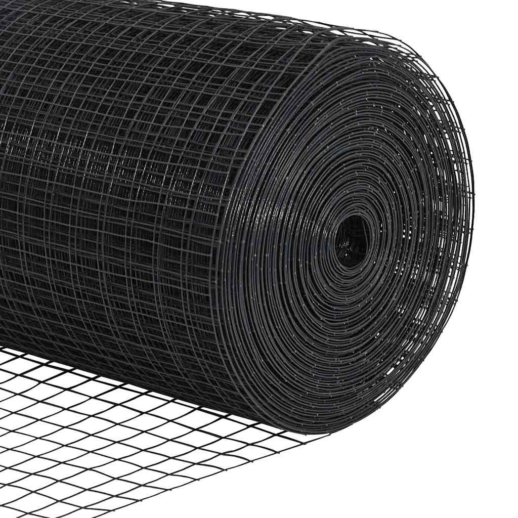 vidaXL Συγκολλητός φράχτης από σύρμα Γκρι 0.8 x 100 μ Ατσάλι