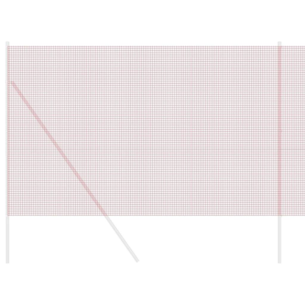 vidaXL Συγκολλητός φράχτης από σύρμα Κόκκινο 1.5 x 25 m Ατσάλι