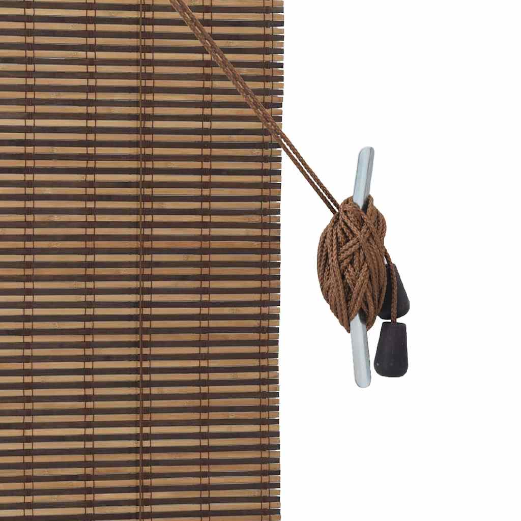 vidaXL Ρολό Παραθύρου Γεωμετρικό Καφέ 150 x 220 cm Μπαμπού