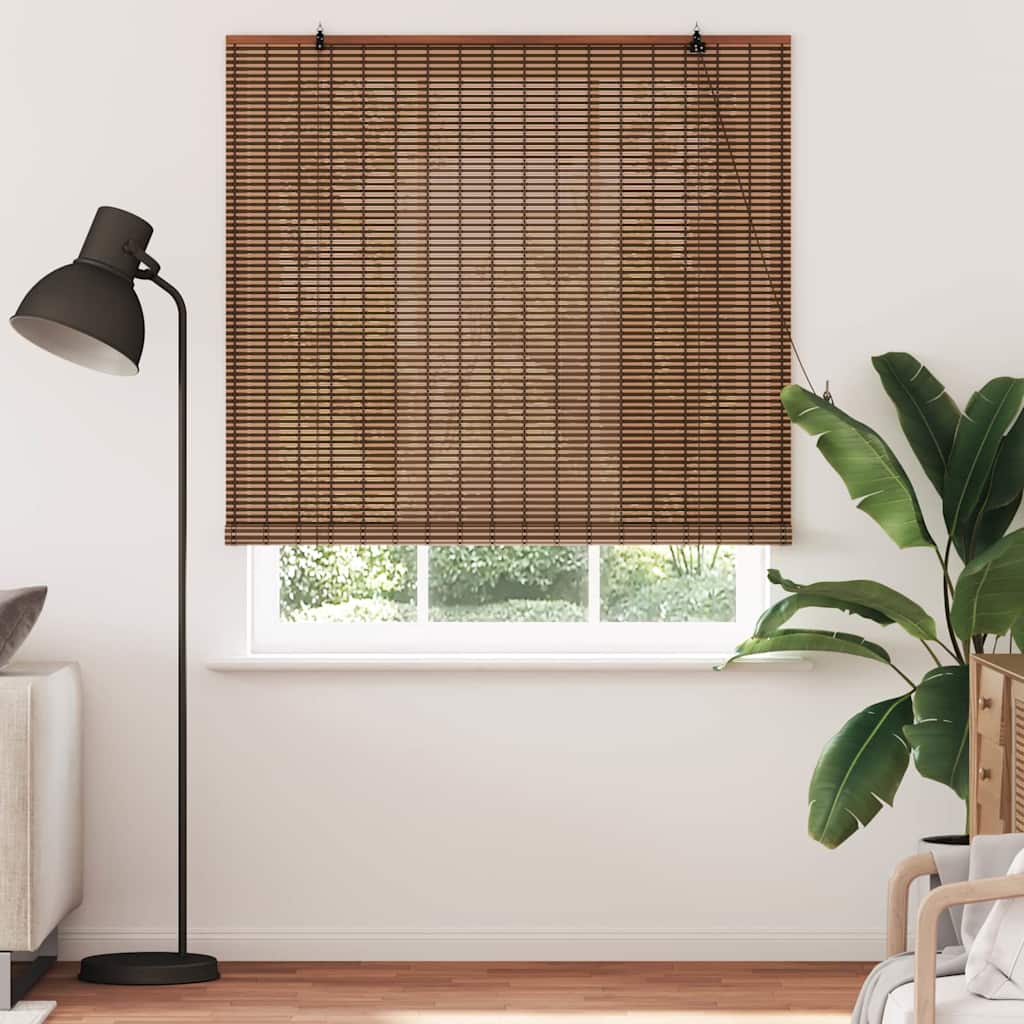 vidaXL Ρολό Παραθύρου Γεωμετρικό Καφέ 150 x 220 cm Μπαμπού