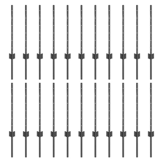 vidaXL Σιδηρόπαγες 22 τεμ U-Channel Γκρι 100 εκ Ατσάλι