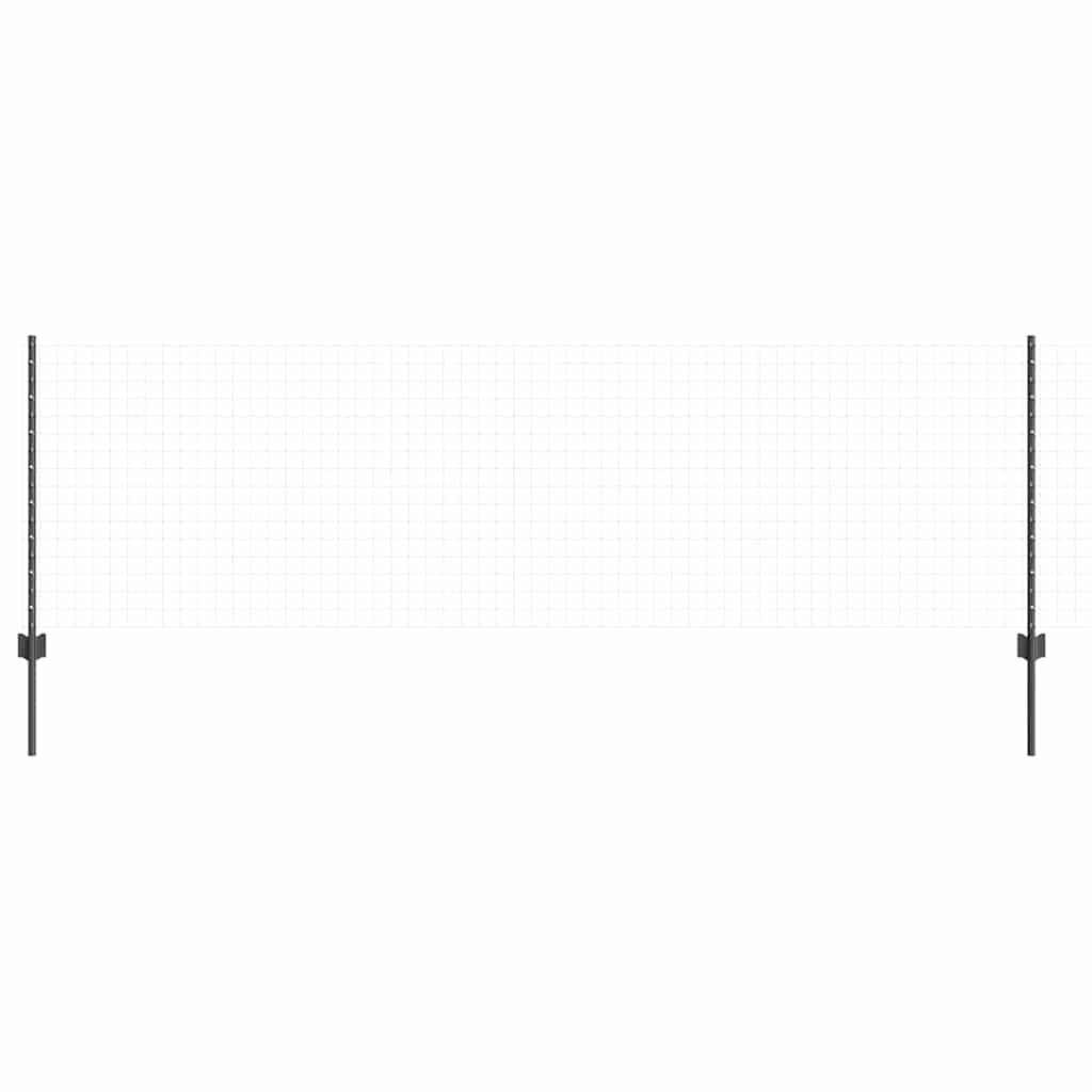 vidaXL Ενσωματωμένος Πόλος Φράχτη 44 τεμ. Γκρι 120 cm