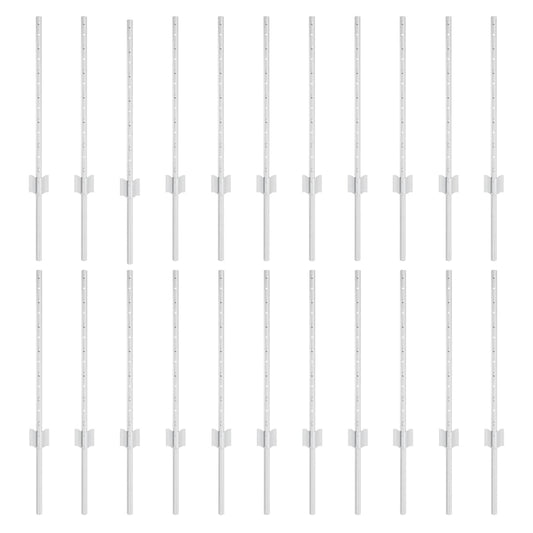 vidaXL Πό posts φράχτη 22 pcs Ασημί 100 cm Ατσάλι