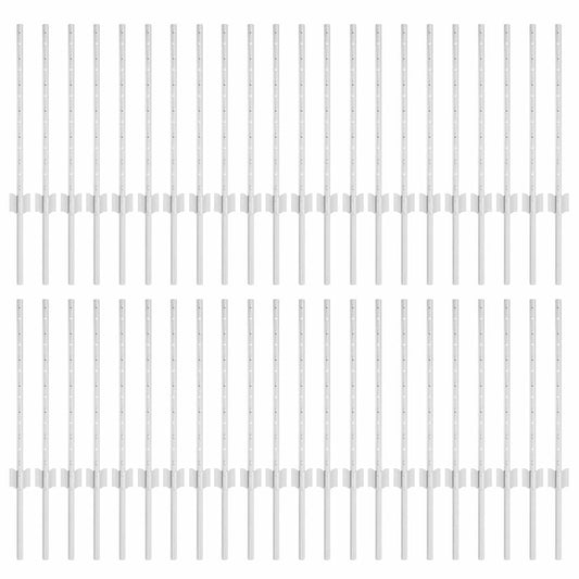 vidaXL Πό posts φράχτη 44 pcs Ασημί 100 cm Ατσάλι