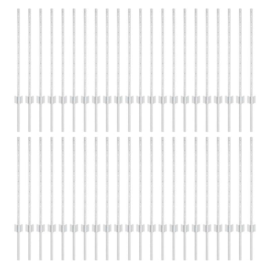 vidaXL Πό posts φράχτη 44 pcs Ασημί 120 cm Ατσάλι