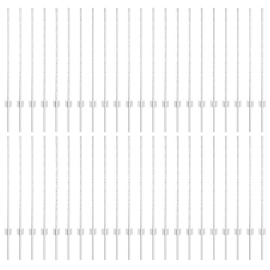 vidaXL Πό posts φράχτη 88 pcs Ασημί 140 εκ Ατσάλι