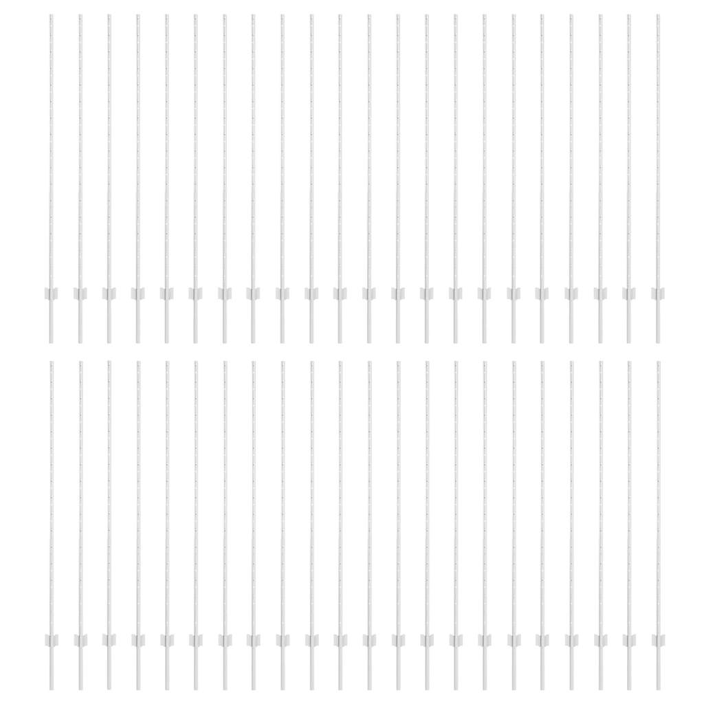 vidaXL Πό posts φράχτη 88 pcs Ασημί 200 cm Ατσάλι