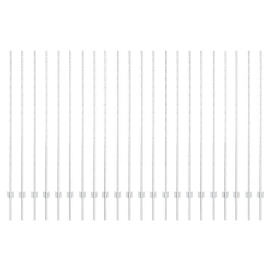 vidaXL Πό posts φράχτη 44 pcs Ασημί 200 cm Ατσάλι