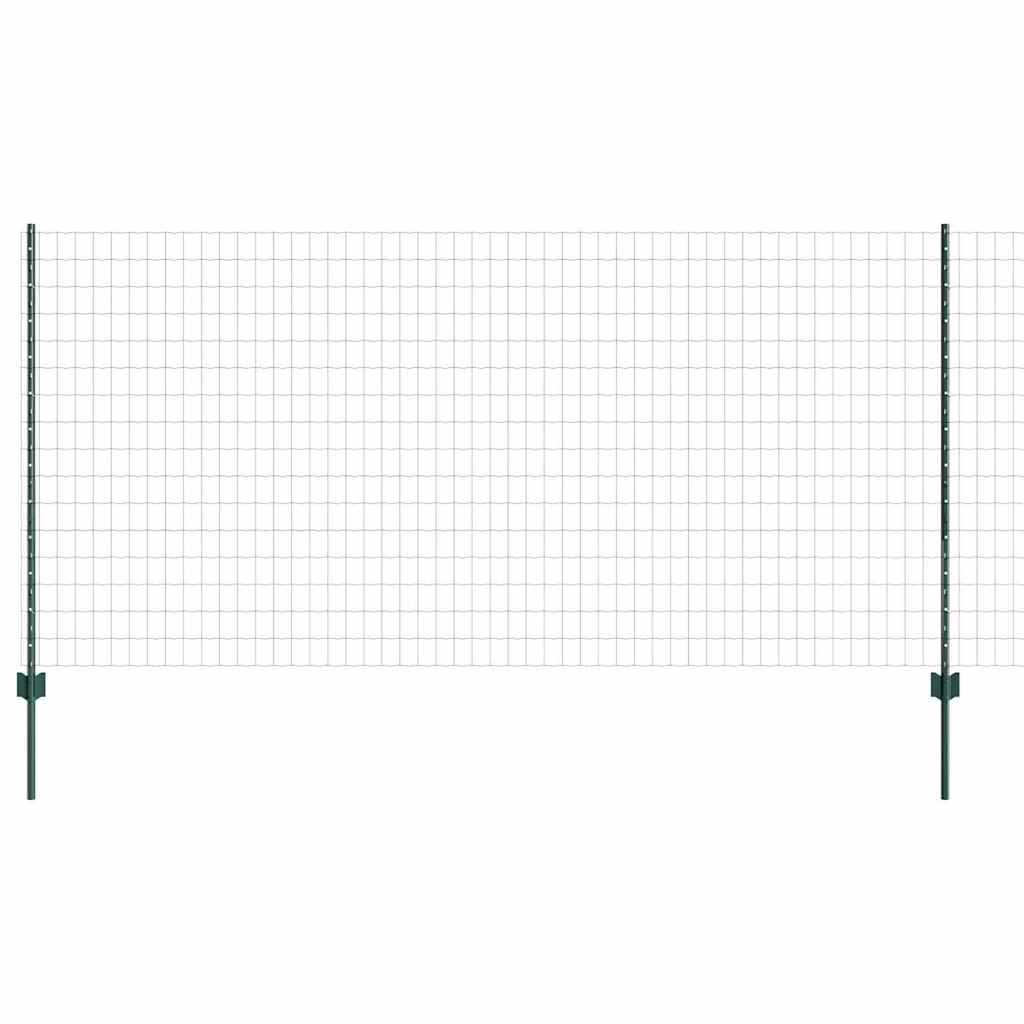 vidaXL Φράχτης euro με 5 U Posts Πράσινος 1,2x10 μ Χάλυβας