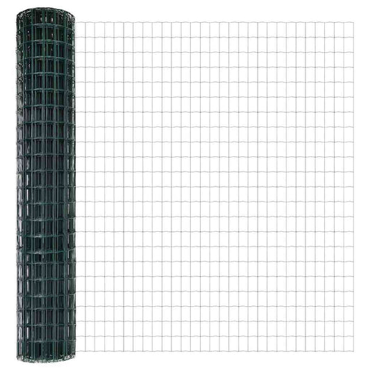vidaXL Euro Fence με 5 Στηρίγματα Πράσινο 1.5x10 μ Χάλυβας