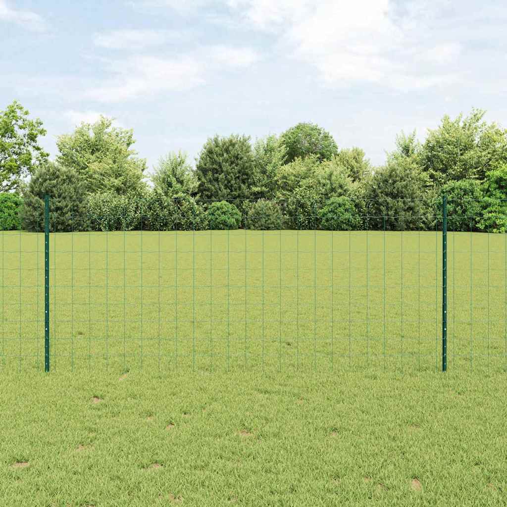 vidaXL Περίφραξη Euro με Στήλη 25 x 1 m PVC-Επικαλυμμένο Ατσάλι Δίχτυ