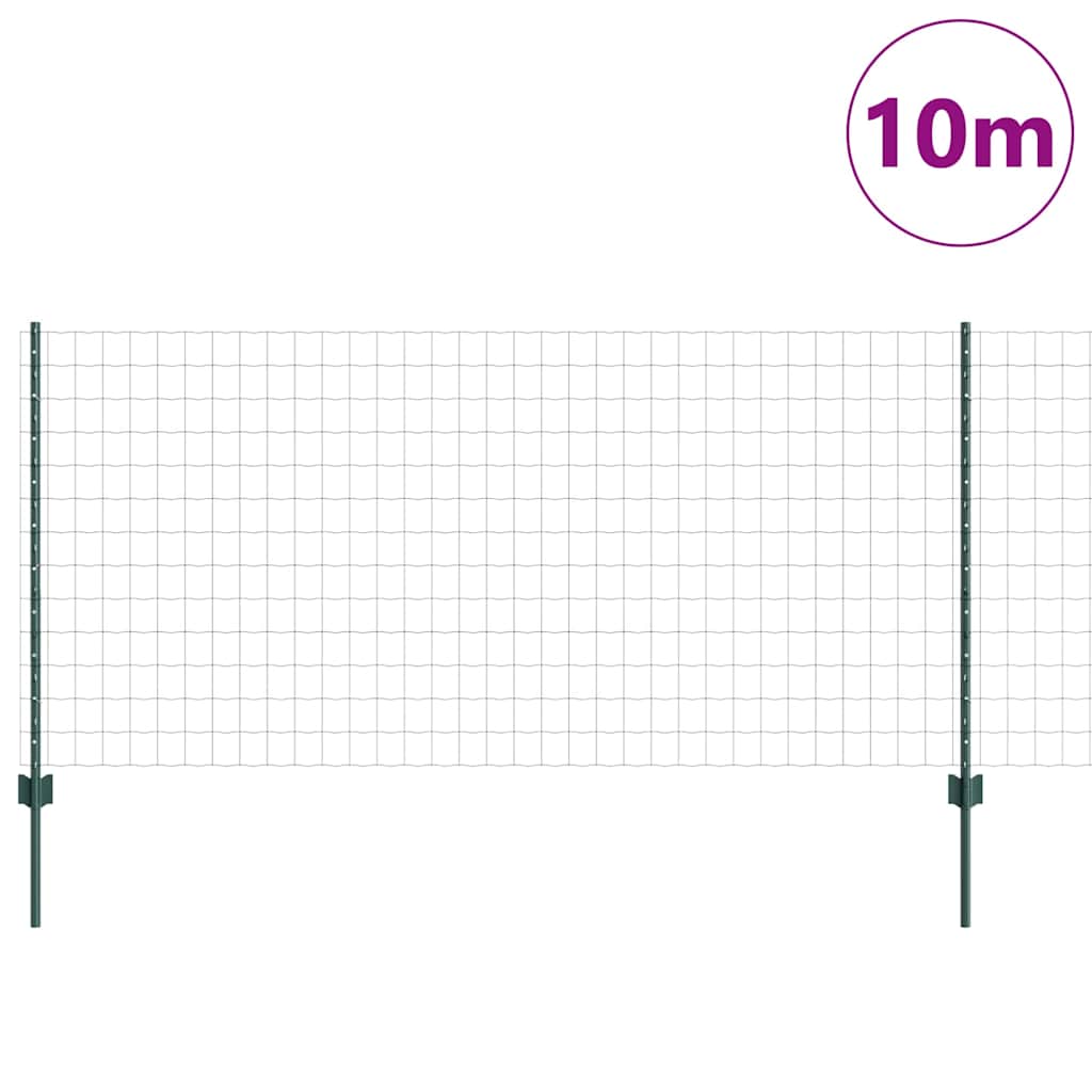 vidaXL Περίφραξη Euro με Στήλη 10 x 1 m PVC-Επικαλυμμένο Ατσάλι Δίχτυ