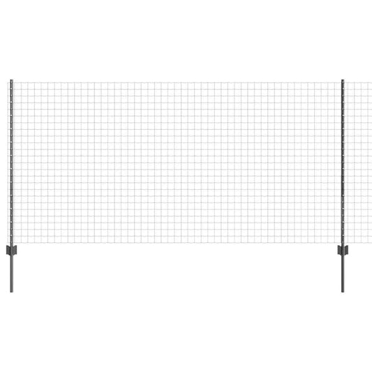 vidaXL Euro Fence με 22 U Posts Γκρι 1.2x25 μ Ατσάλι