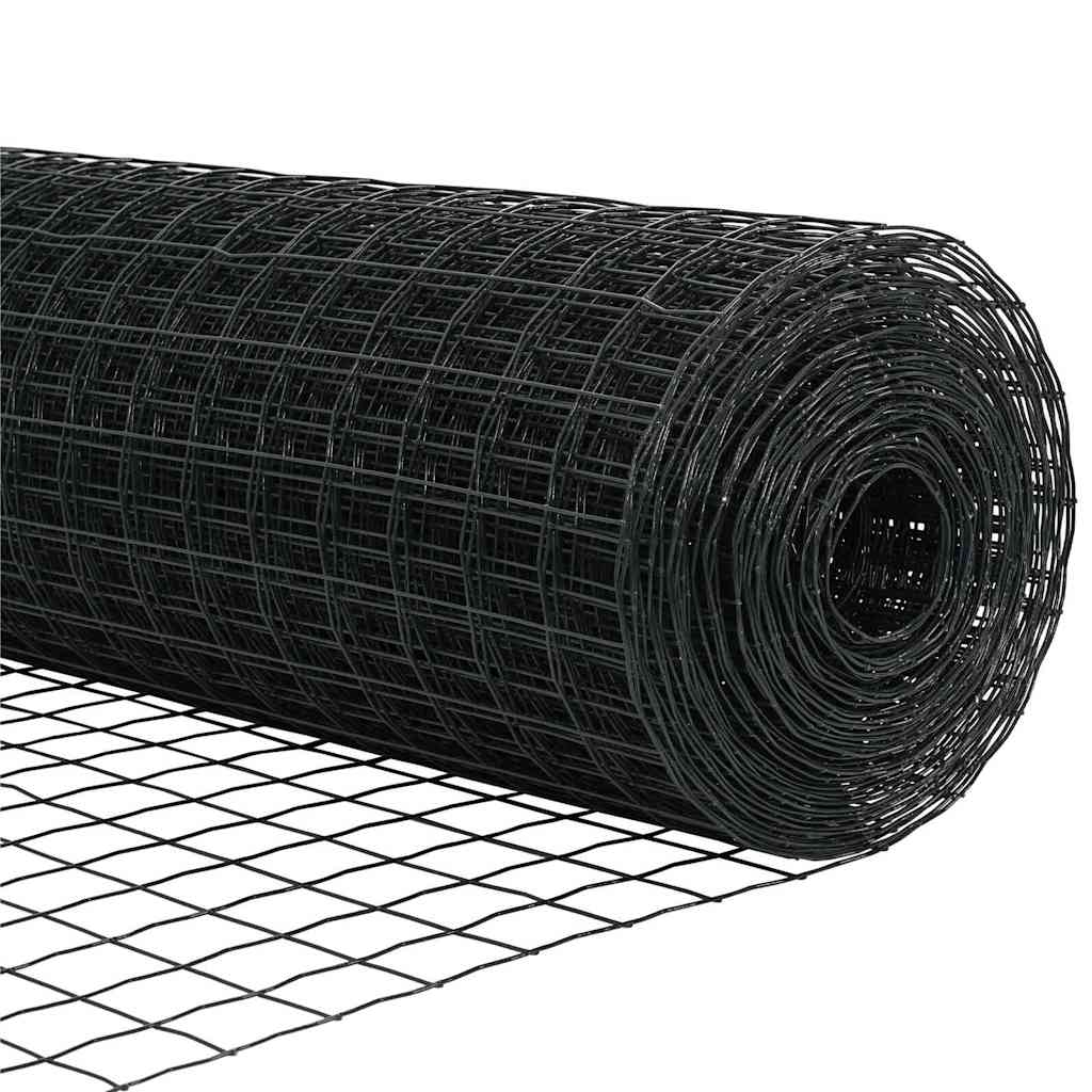 vidaXL Περίφραξη Euro με Στήλη 50 x 0,6 μ PVC-Επικαλυμμένο Ατσάλι Γκρι
