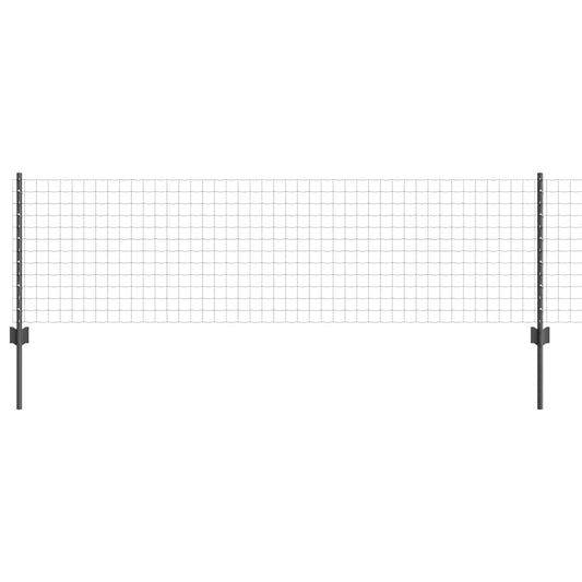vidaXL Ευρωπαϊκό Φράχτη με 22 U Posts Γκρι 0,6x50 μ Μέταλλο