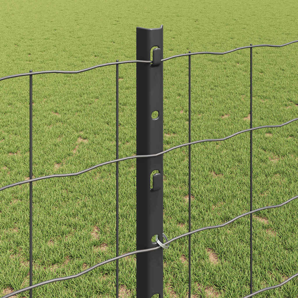 vidaXL Φράκτης με Στυλό Γκρι 1.2 x 25 m Ατσάλι