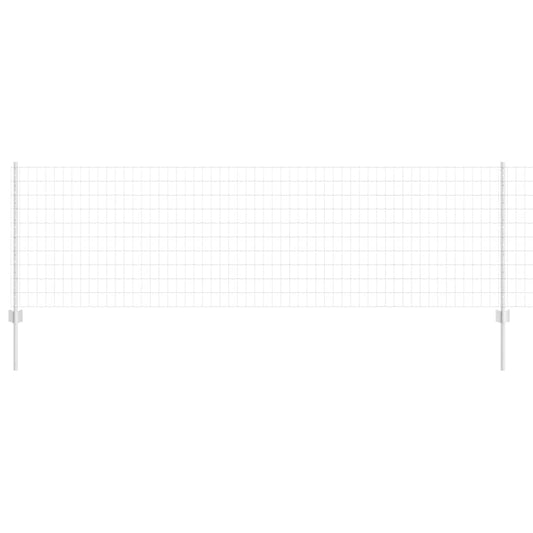 vidaXL Ευρωπαϊκός Φράχτης με 5 Τύπους Στήλης Ασημί 0,8x10 μ Ατσάλι