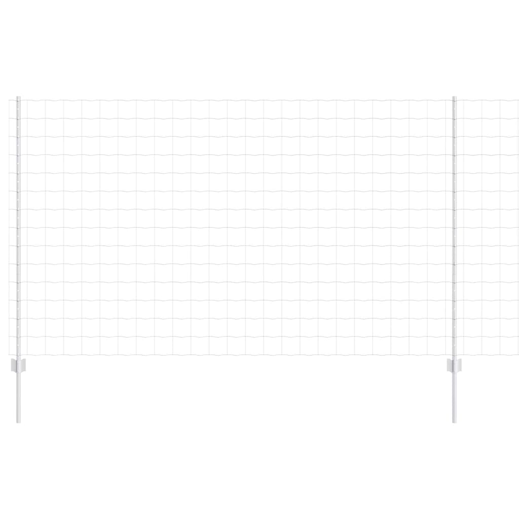 vidaXL Ευρωπαικό Φράχτη με 10 Πόδες Ασημί 1,4x10 μ Ατσάλι