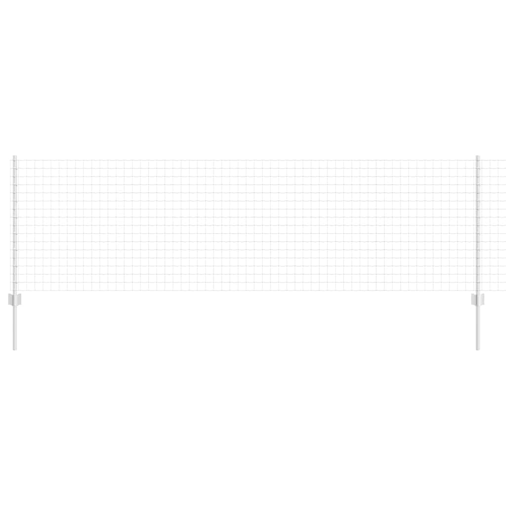 vidaXL Ευρωπαϊκό Φράκτη με 11 Στυλους Ασημί 0,8x25 μ Ατσάλι