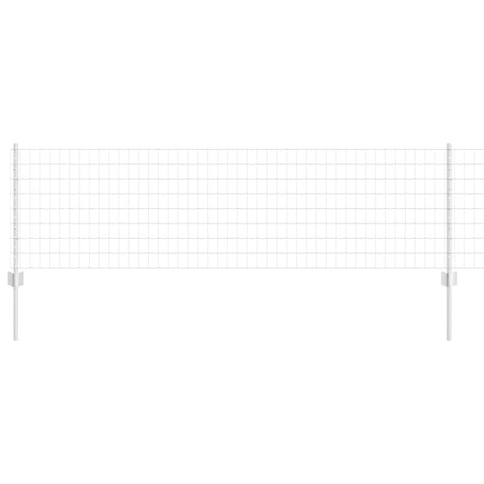 vidaXL Ευρωπαϊκή Γωνία με 11 Υποστηρίγματα Ασημί 0,6x25 μ Χάλυβας