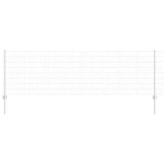 vidaXL Περίφραξη Euro με 11 U Posts Ασημί 0.8x25 m Χάλυβα