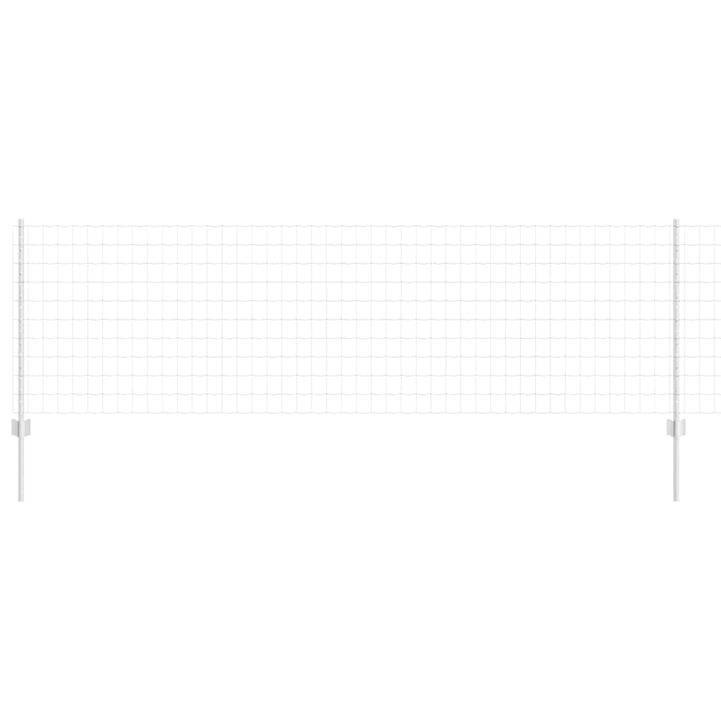 vidaXL Ευρωπαϊκό Φράχτη με 5 Εν Posts Ασημί 0,8x10 μ Ατσάλι
