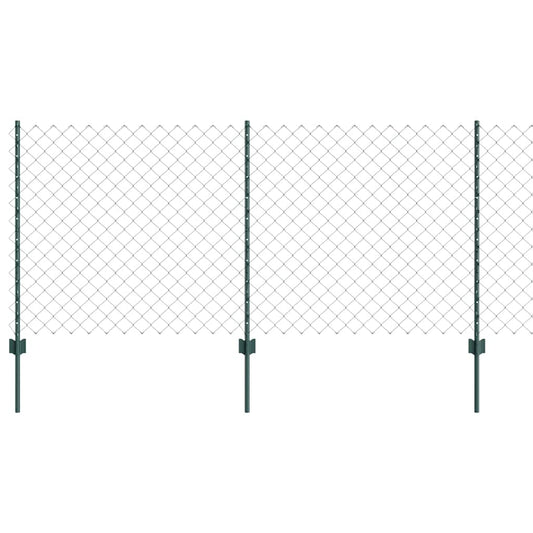 vidaXL Σετ Φράχτη Κήπου Σετ 2 Πράσινο Γαλβανισμένος Χάλυβας Πρότυπο
