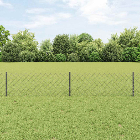vidaXL Φράχτης αλυσίδας με στήλη 10 x 0,4 m PVC-Επικαλυμμένο Ατσάλι