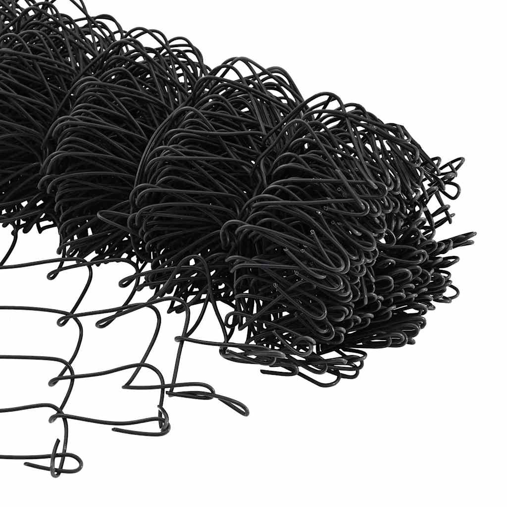 vidaXL Φράχτης αλυσίδας με 10 U Posts Γκρι 0.8x10 μ Ατσάλι