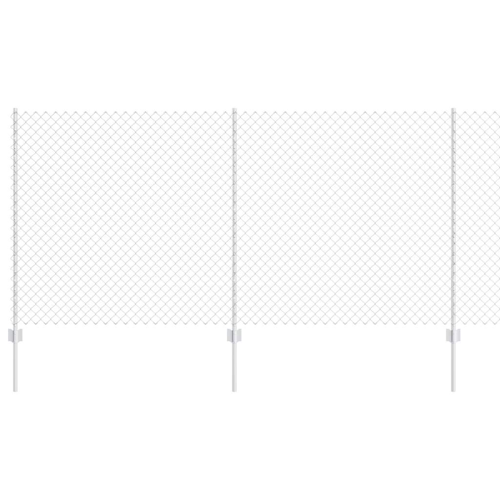 vidaXL Φράχτης Αλυσίδας με 20 Υ Πόστ Σίδερο 1.2x10 μ