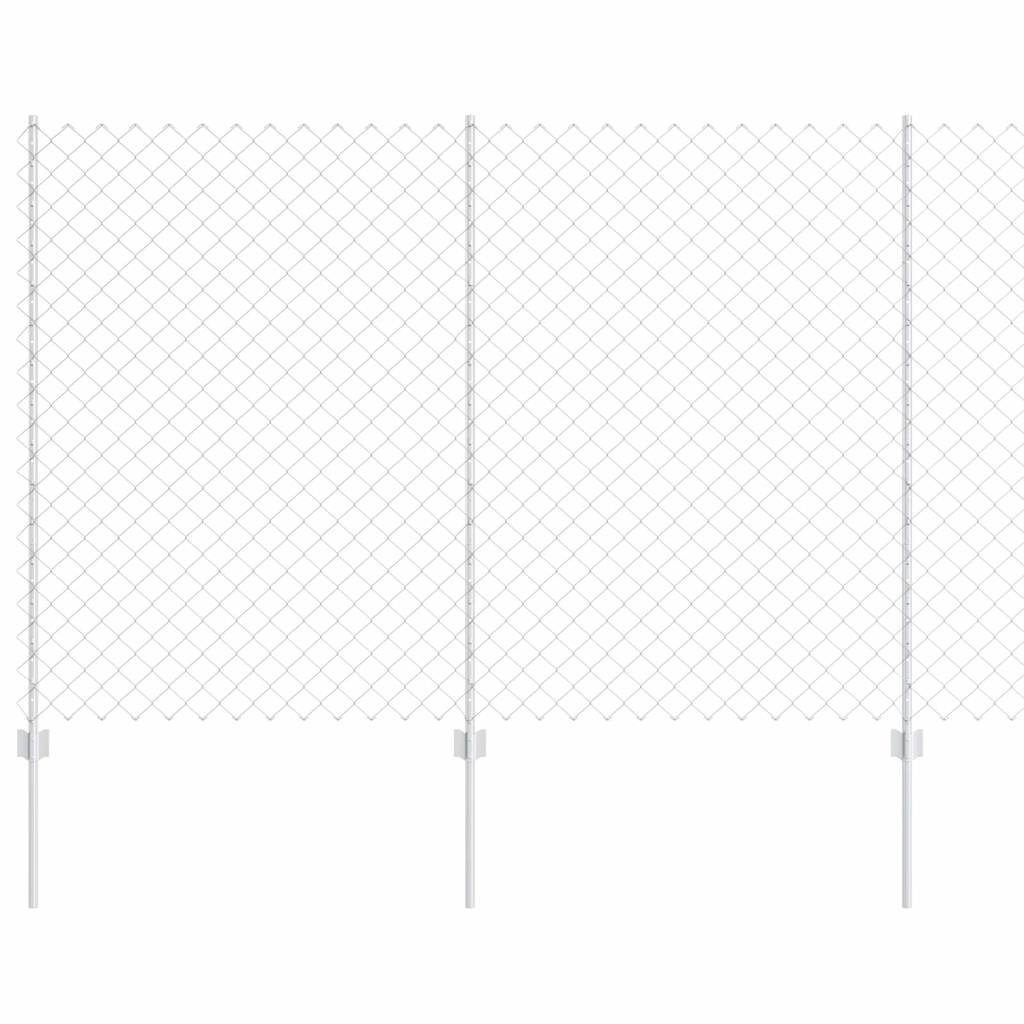 vidaXL Φράχτης πλέγματος με 20 U Posts Ασημί 1.6x10 μ Χάλυβας