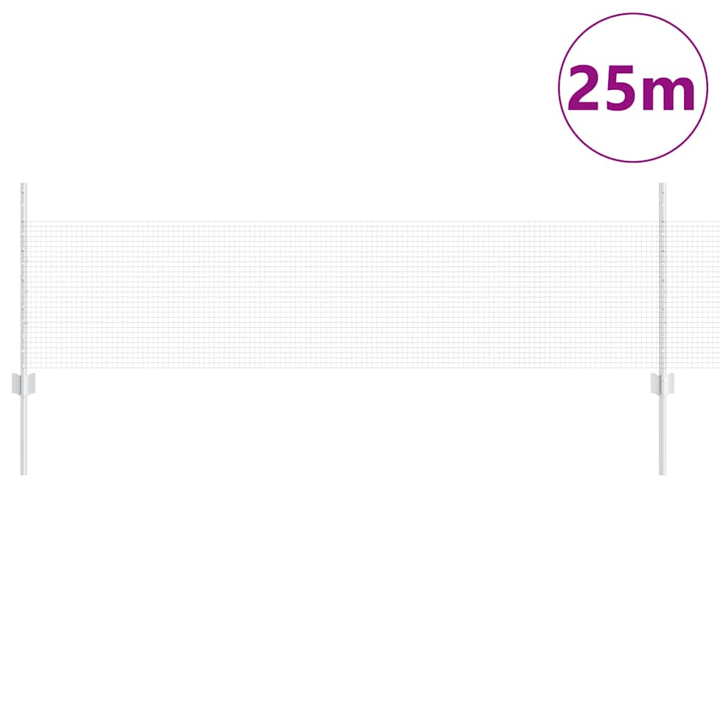 vidaXL Σετ Φράχτη Κοτόπουλου Σετ 2 Γαλβανισμένος χάλυβας 25 x 0.5 m